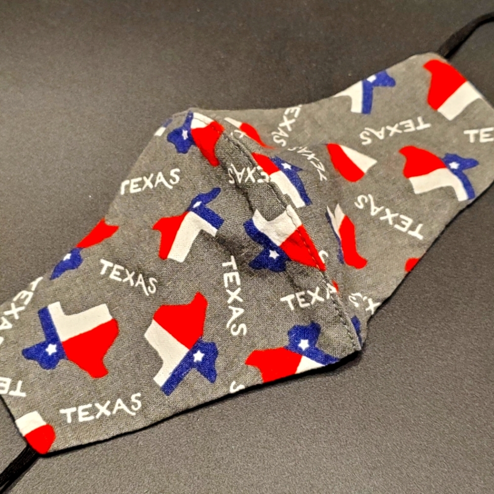 NWOT Texas Pride face mask wire nose clip mask kid child size or XS adult PPE